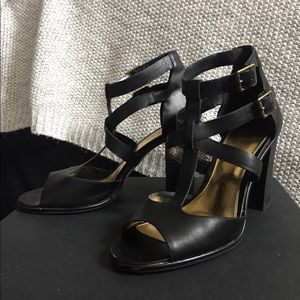 Ralph Lauren Black Leather Heels